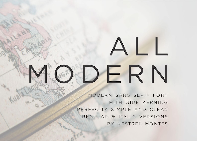 Sans Serif Font by Kestrel Montes, Installable Digital Font, All Modern sans serif font, DIY wedding invitation font, business logo font 