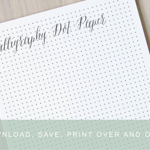 Light Gray Dot Paper Printable Calligraphy Practice Paper - Etsy