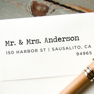 Adresstempel retour, zelfinktende aangepaste adresstempel, gepersonaliseerde stempel, antieke schrijfmachinelettertype, vrijgezellenfeest, kerstkaartstempel
