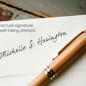 Sello de firma, su firma en un sello, sello autoentintable, sello personalizado, sello personalizado, membrete personalizado, papelería personalizada
