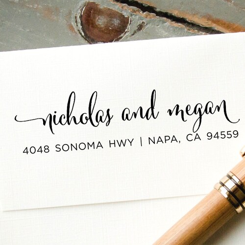Pre Inked Address Stamp, Custom Stamp, Custom Rubber Stamp, Custom Address Stamp, Personalized Stamp, Return Address Stamp, RSVP Cards