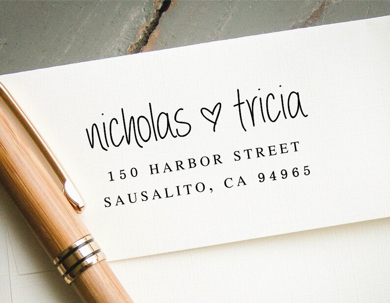 Address Stamp, Self Inking Stamp, Custom Return Address Stamp, Custom Stamp, Custom Rubber Stamp, Personalized Stamp, Wedding Stamp image 1