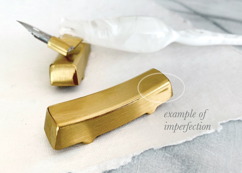 Calligraphy Pen Rest Brushed Gold Penrest Etsy