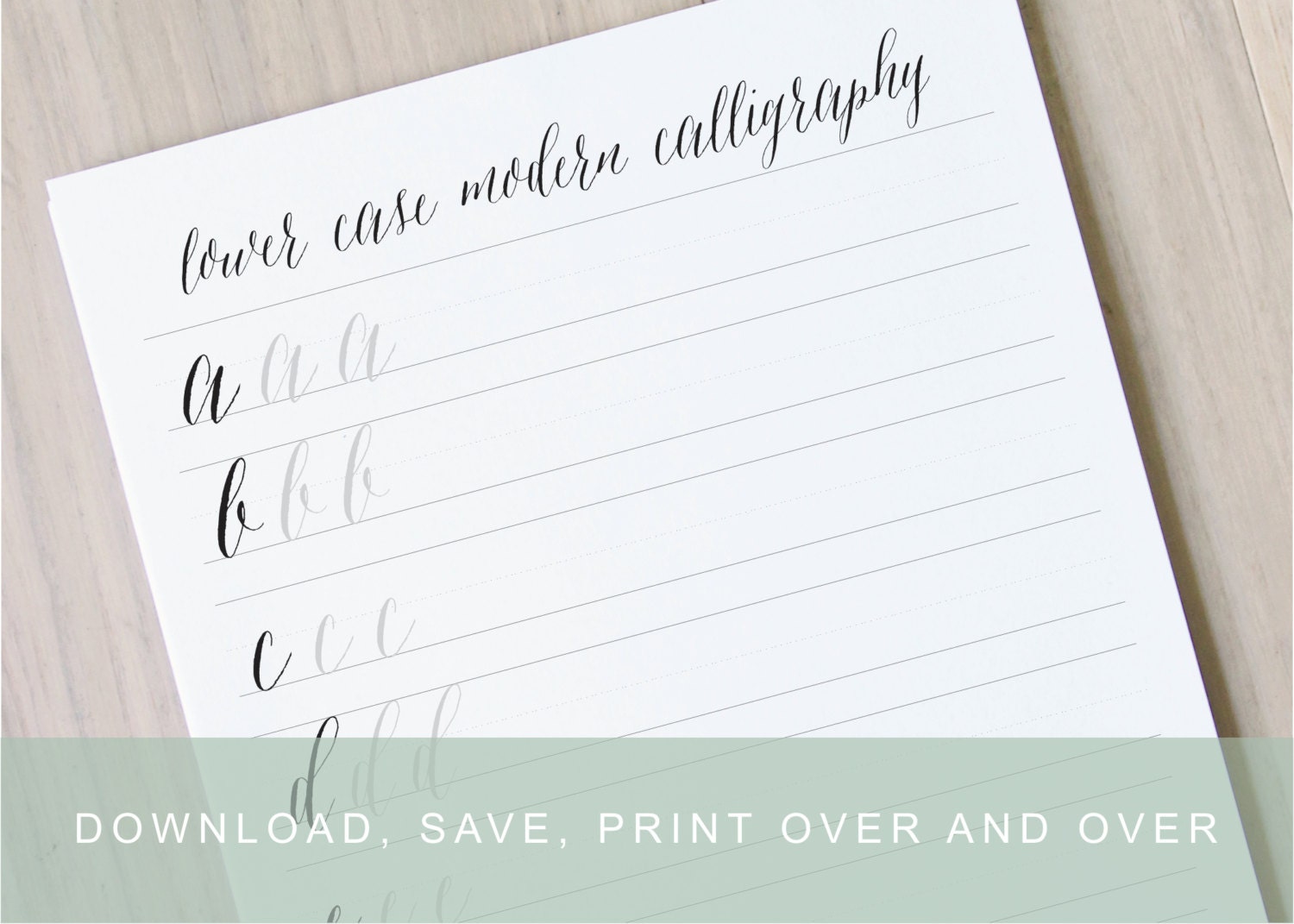 Deluxe Modern Calligraphy Practice Sheet Bundle by theinkyhand // DIGITAL  DOWNLOAD 