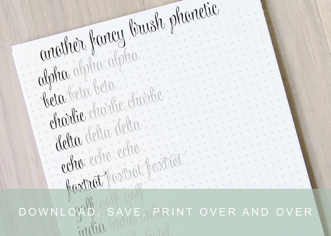 Brush Lettering Worksheets.pdf Brush Lettering Worksheet: Calligraphy Alphabet Practice (PDF Pattern ...