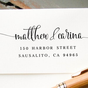 Individueller Adressstempel, Selbstfarbstempel, Personalisierter Stempel, Adressstempel Stempel, Individueller Gummistempel, Individueller Stempel, Hand Kalligrafie Look
