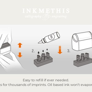 Self Inking Return Address Stamp, Custom Stamp, Personalized Stamp, Custom Rubber Stamp, Wedding Stamp, Engagement Gift, Calligraphy image 6