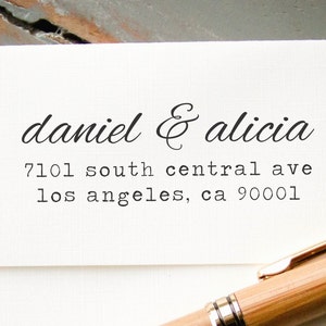 Self-Inking Stamp, Custom Rubber Stamp, Custom Address Stamp, Personalized Stamp, Return Address Stamp, Calligraphy, Valentines Gift for Him