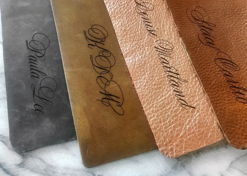 Monogrammed Leather Desk Mat Writing Pad Blotter