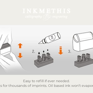 Self Inking Return Address Stamp, Personalized Stamp, Custom Address Stamp, Engagement Gift, Bridal Shower Gift, Hand Calligraphy Font image 6