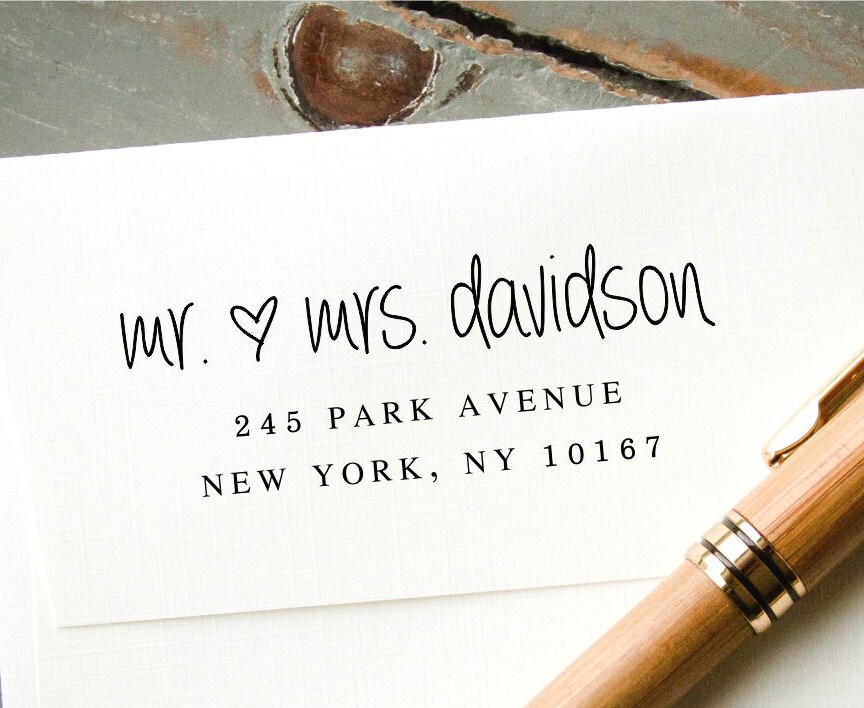 Address Stamp Self-nkng, Custom Rubber Stamp, Personalzed Stamp - View #3