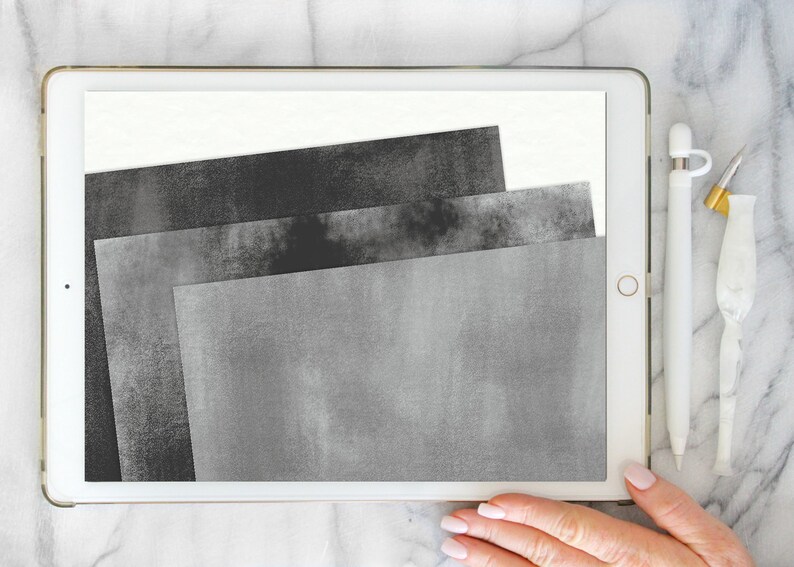 8 Digital Chalkboard Backgrounds iPad Pro Procreate Etsy