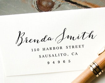 Self-Inking Address Stamp, Two Last Names, Custom Rubber Stamp, Personalized Address Stamp, Return Address Stamp, Wedding Stationary