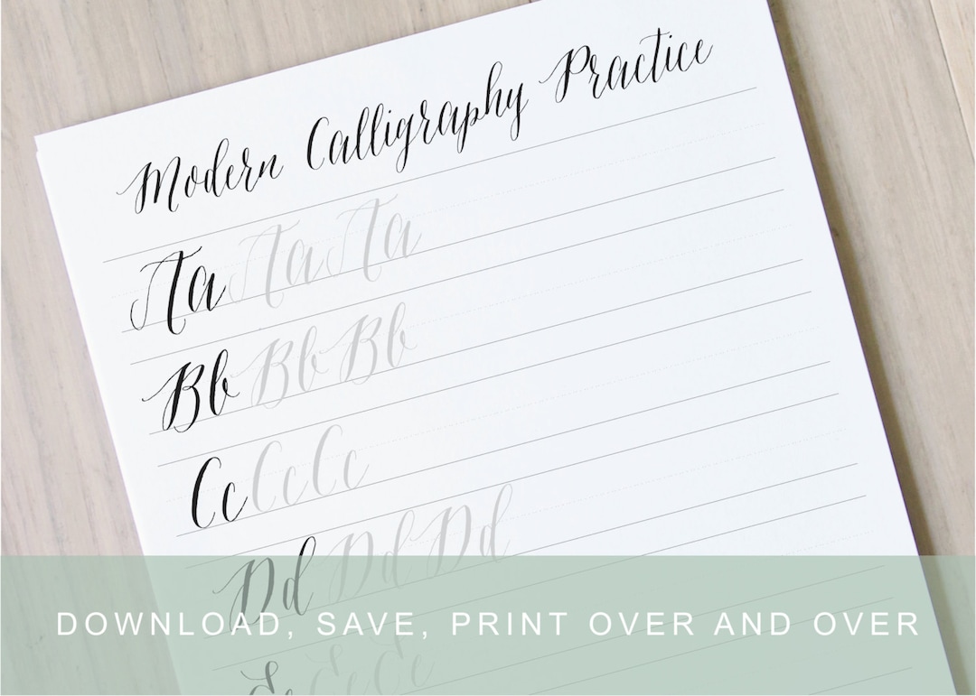 Calligraphy Practise Sheets Learn Modern Calligraphy at Home Printable  Worksheets INSTANT DOWNLOAD -  Norway