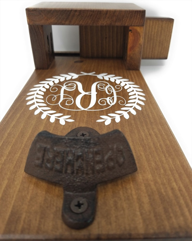 Custom Personalized Monogram Wall Mounted Bottle Opener With Etsy