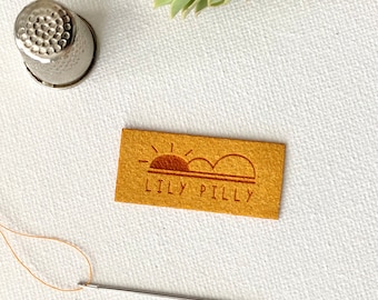 Vegan Suede Custom Labels - 3.75cm x 1.75cm