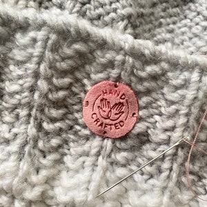 Circular Lux Velvet Custom Labels - 2.5cm x 2.5cm