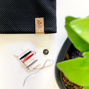Fold-over LUX Velvet Custom Labels 0.65" x 2"