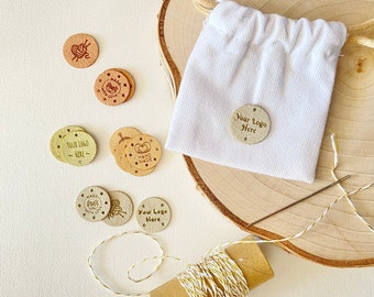 Circular Vegan Suede Custom Labels - 2cm