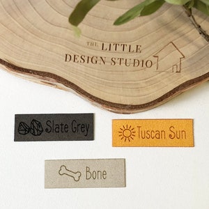 Vegan Suede Custom Labels 3.75cm x 1.75cm image 4