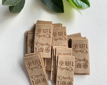Lux Velvet | Customizable Fold-Over Labels - 0.75" x 1.75"
