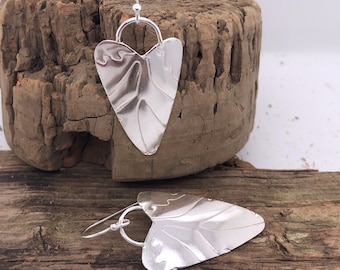 Sterling Silver Shield Earring, Tribal Earring, Shield Dangle, BoHo Earring, Silver Earrings, Earring, Etched Silver Earring, Statement