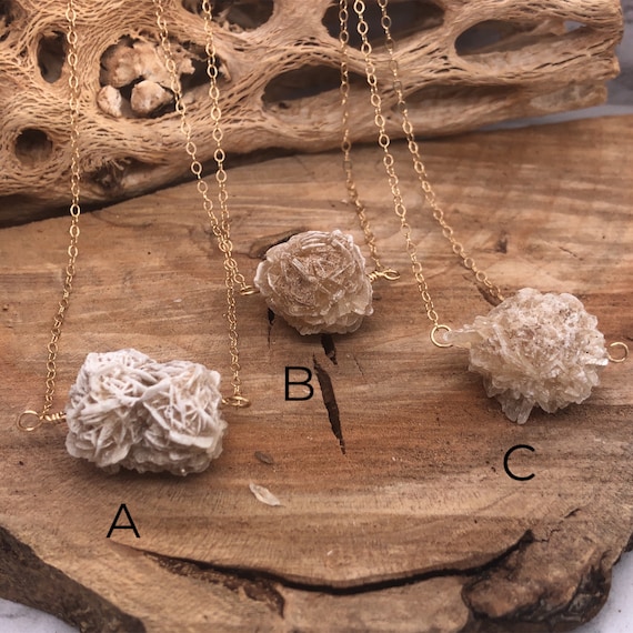 Selenite bead best sale necklace