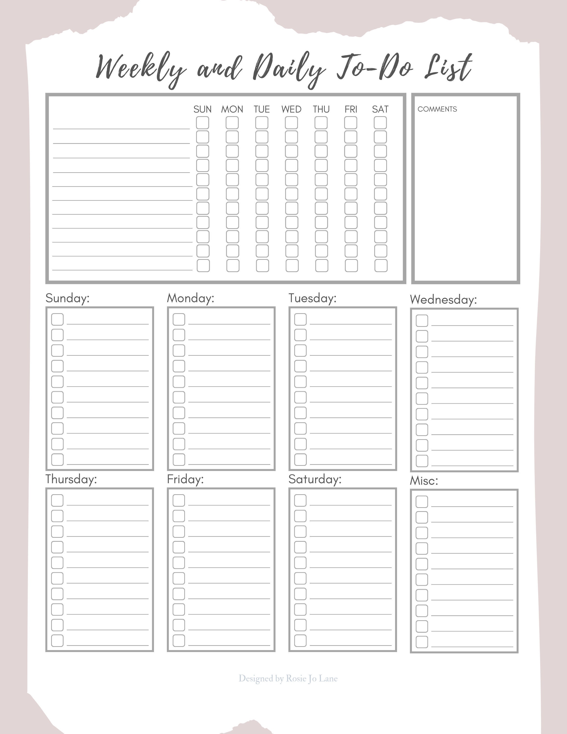 weekly-daily-checklist-fillable-pdf-printable-checklist-etsy-canada