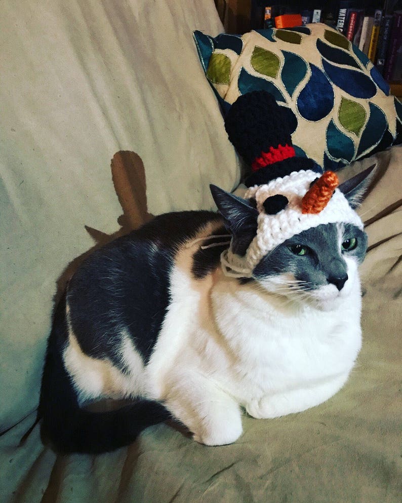 Snowman Cat Hat image 2
