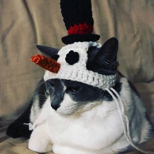 Snowman Cat Hat image 1