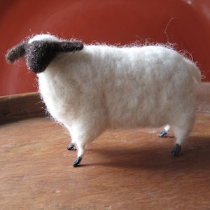 Primitive Needle Felted Wool Sheep Lamb Ewe. Vintage Waldorf Amish Inspired Made To Order