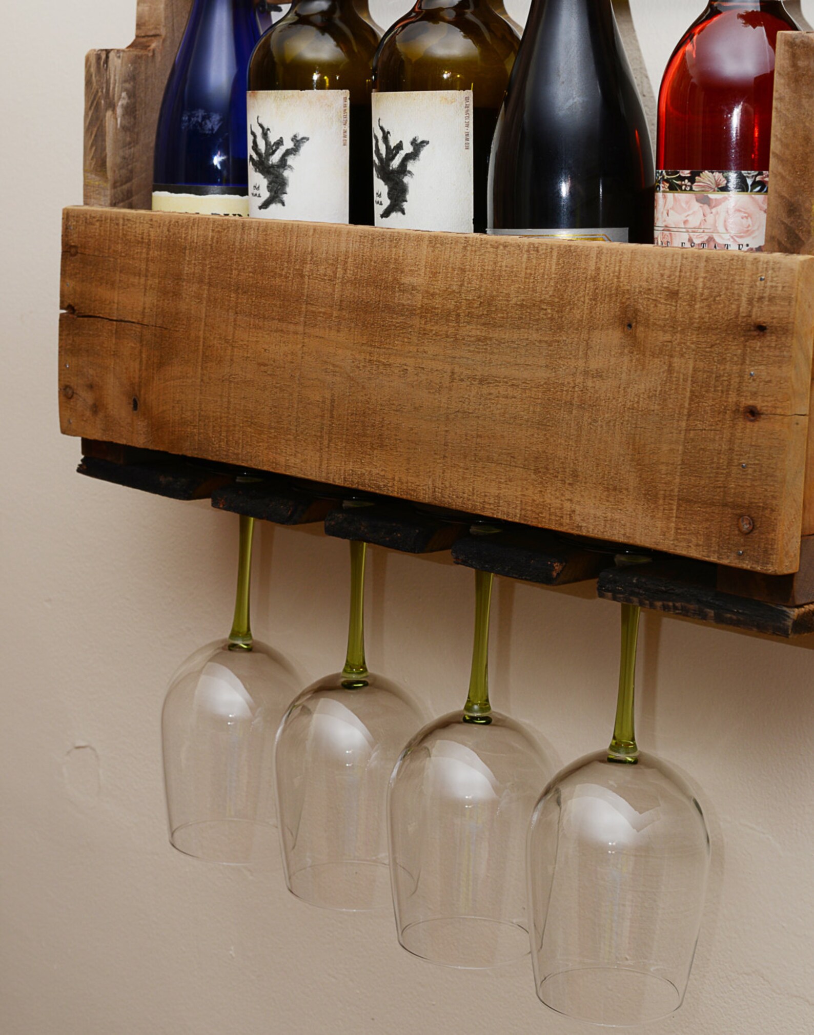 Bottle Wine Rack Handmade Wine Rack Reclaimed Wood Rustic Etsy