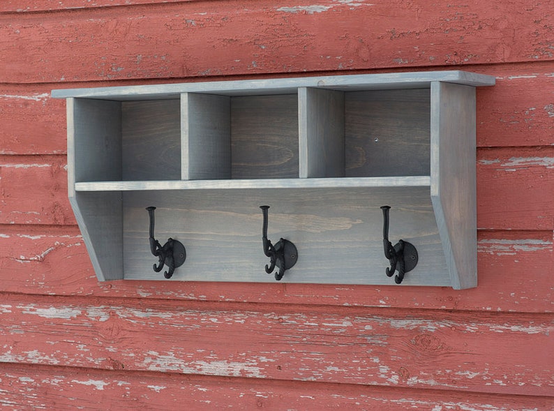 Coat Rack Coat Hooks Cubby Shelf Cubby Wall Shelf Coat Etsy