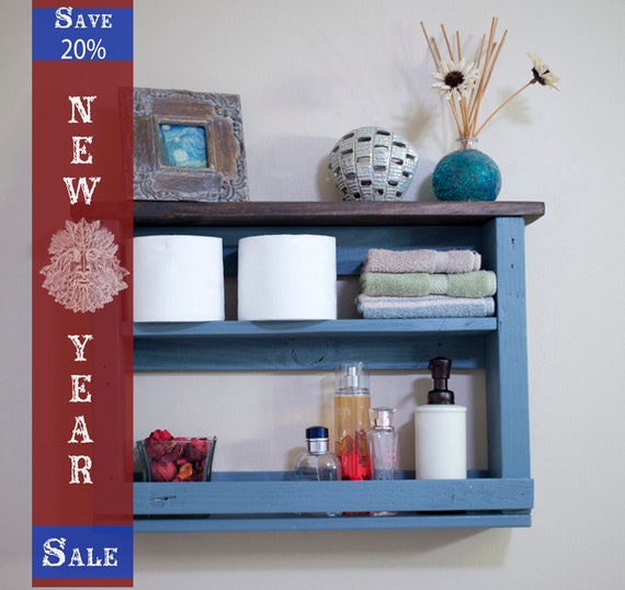Two Tone Bathroom Shelf Wall Floating Image 0