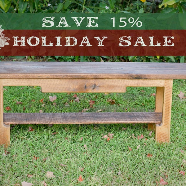 Pallet Wood Bench Etsy