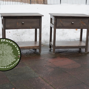 Pair of Classic Gray End Tables, Nightstand, Night Stand, End Table Pair, Table, Modern Table, Pair of End Tables, Cyber Sale,