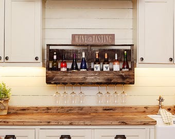 Wedding Gift Wine Rack, Wooden Wine Rack, Wall Mounted Wine Rack, Wine Storage,Table Wine Rack, Wine Box, Wedding Gift, Liquor Cabinet