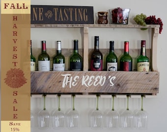 Personalized Gift, Wine Rack Shelf, Pallet Wine rack, Wine Rack, Rustic Wine Rack, Wooden Wine Rack, Wine Rack, Wedding Gift, Wine Storage