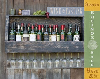 Casier à bouteilles 20 bouteilles, Casier à bouteilles en bois, Casier à bouteilles mural, Casier à liqueurs, Stockage de boissons alcoolisées, Rangement de bar, Cadeau de mariage, Soldes du cyber lundi,