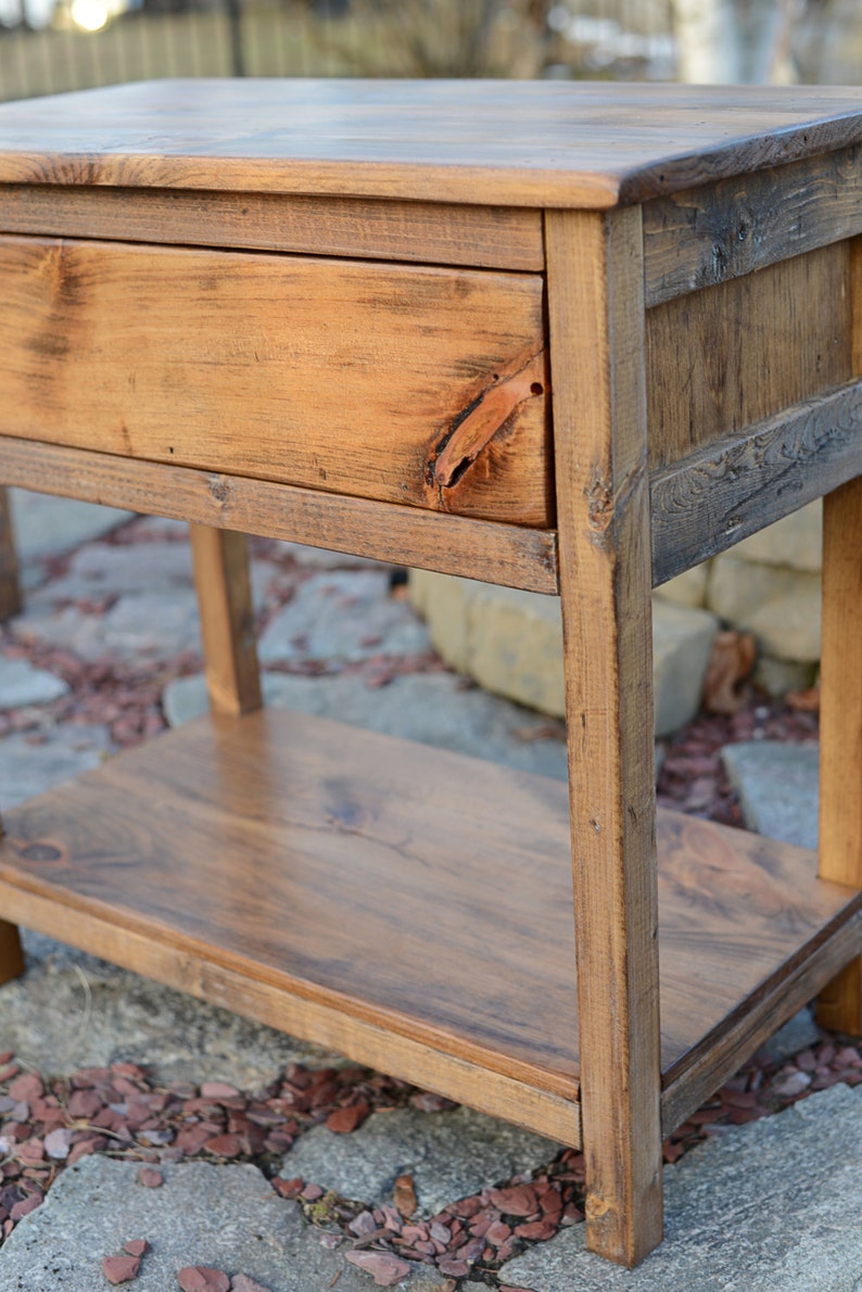 Elegant Nightstand / Rustic End Table / Bedroom Furniture / Etsy