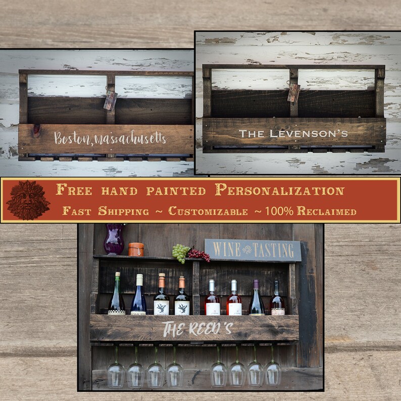 Personalized Gift/ Wine Rack/ Unique Wine Racks / Wall Wine Etsy