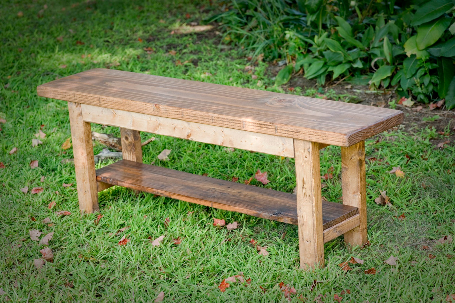 Rustic Wood Entryway Bench With Storage Farmhouse Dining Etsy