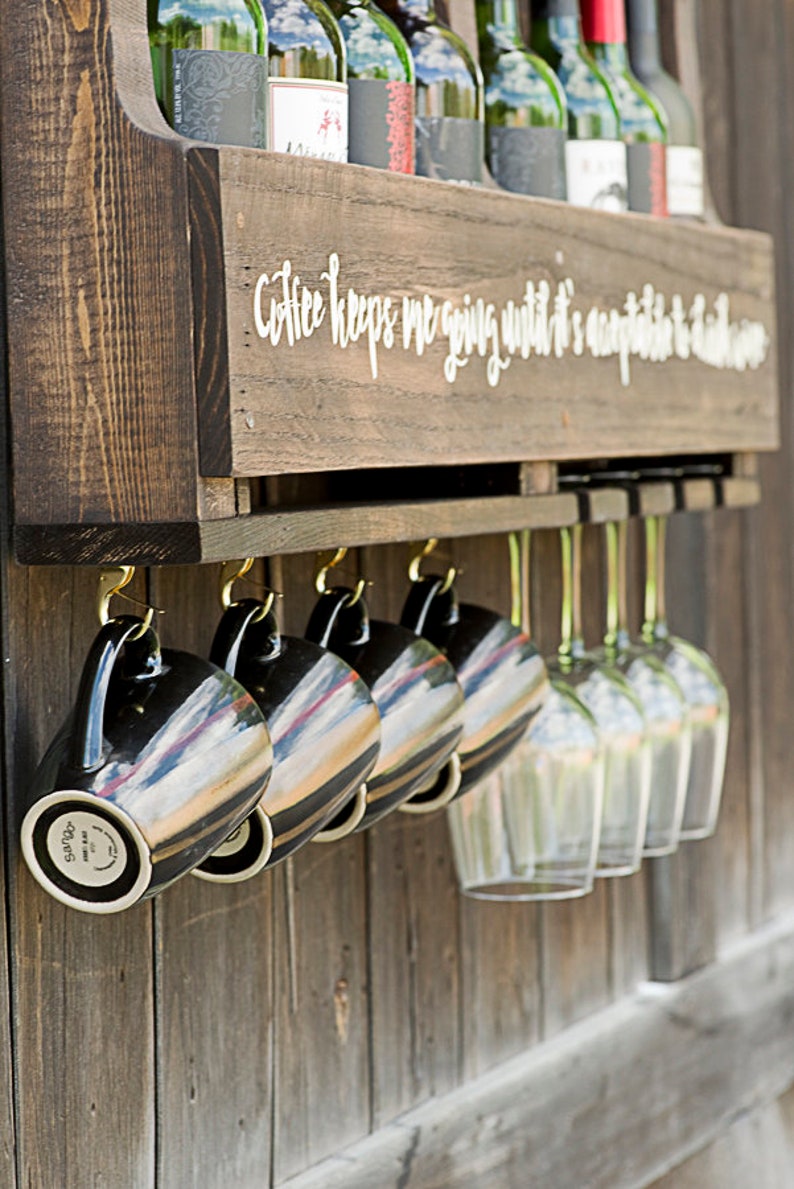 Personalized Gift Wedding Gift Wine Rack Gift Rustic Etsy