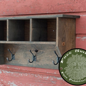 Coat Rack Wall mount, Coat Hooks, Coat Rack With Shelf, Entryway Organizer, Entryway Shelf With Hooks, Cubby Shelf, Cubbies, Wood Coat Rack,