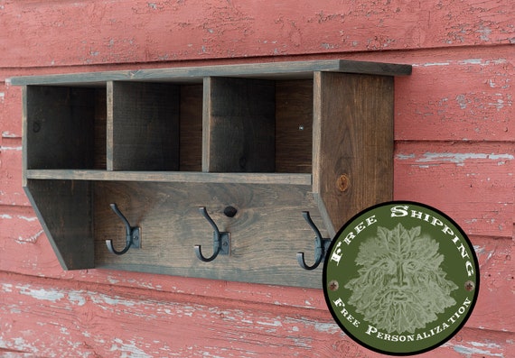 Coat Rack Wall mount, Coat Hooks, Coat Rack With Shelf, Entryway Organizer, Entryway Shelf With Hooks, Cubby Shelf, Cubbies, Wood Coat Rack,