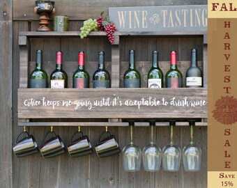 Personalized Gift | Wedding Gift | Wine Rack Gift |  Rustic Wine Rack | Wedding Sign | Newlywed Gift | Wall Wine Rack | House Warming Gift