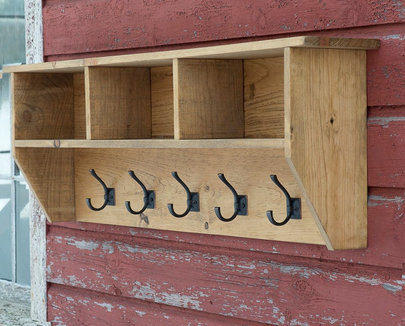 Coat Rack Coat Hooks Cubby Shelf Cubby Wall Shelf Coat Etsy