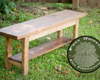 Banc d'entrée en bois rustique avec rangement, banc de salle à manger de ferme, siège de banc en bois, banc de cuisine en bois, banc de jardin en bois pour couloir