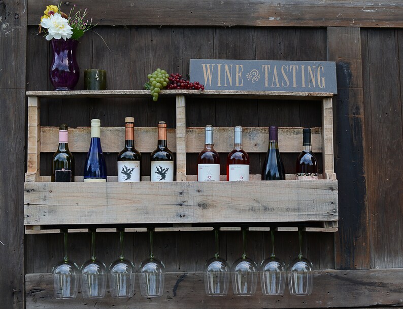 Wedding Gift Wine Rack Wooden Wine Rack Wall Mounted Wine Etsy