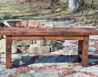 Banc d'entrée en bois rustique Banc de salle à manger de ferme Banc en bois industriel Banc de cuisine en bois de récupération Banc de jardin en bois pour couloir